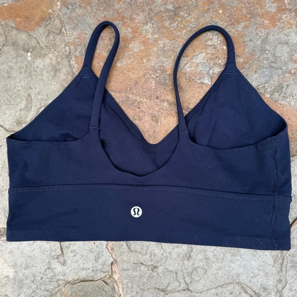 lululemon athletica Focuser Scoop Neck nulu size M navy blue